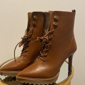Michael Kors Brown Lace Up Boots